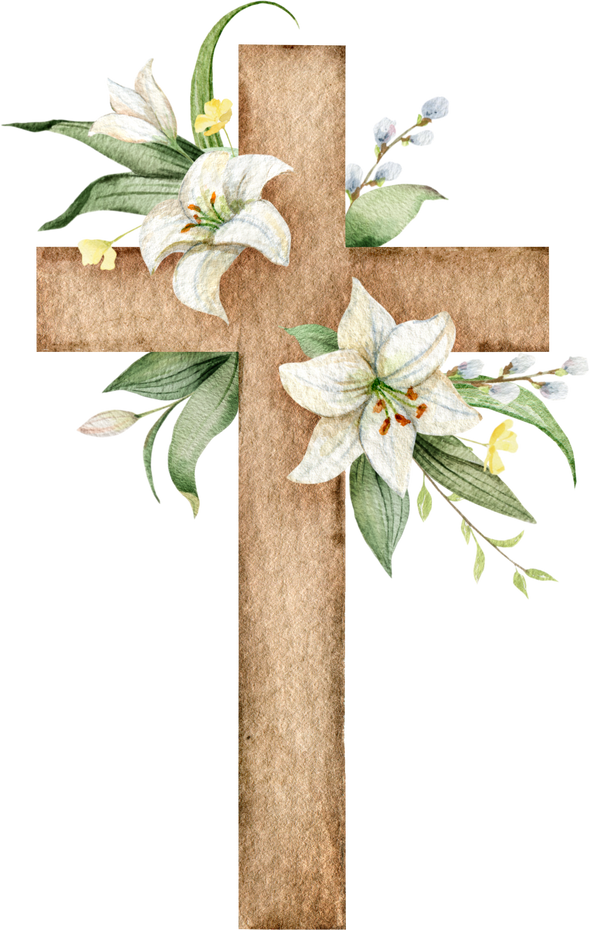 Flower Crosses Watercolor Clipart